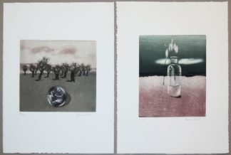 0442-Eberhard Schlotter, Sammlungsnachlass, Akt, Figürliches und Stillleben, 11 signierte Radierungen sowie Mappe "Nocturnos" mit 7 Farbradierungen