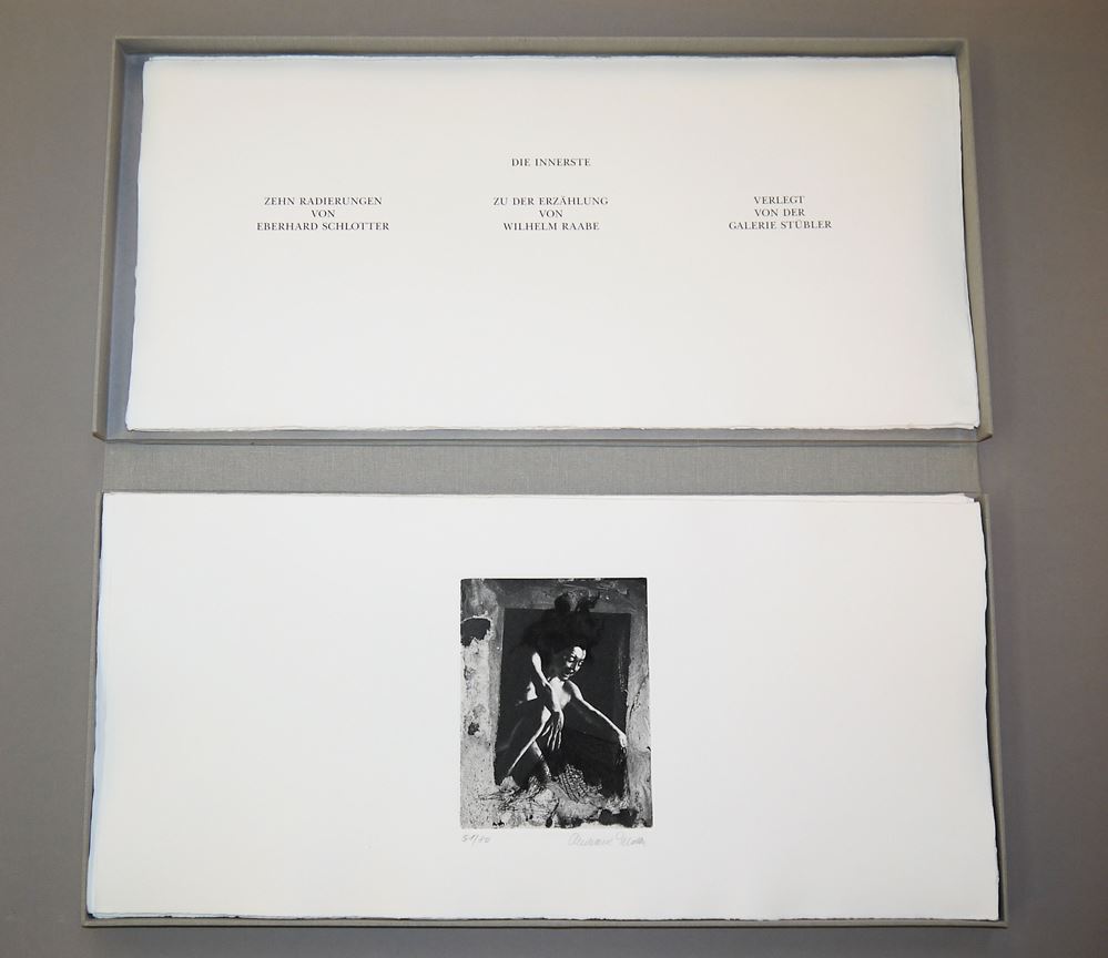 0443-Mappenwerk, "Die Innerste. Zehn Radierungen von Eberhard Schlotter zu der Erzählung von Wilhelm Raabe", mit 10 signierten Radierungen von 1989 – Bild 3