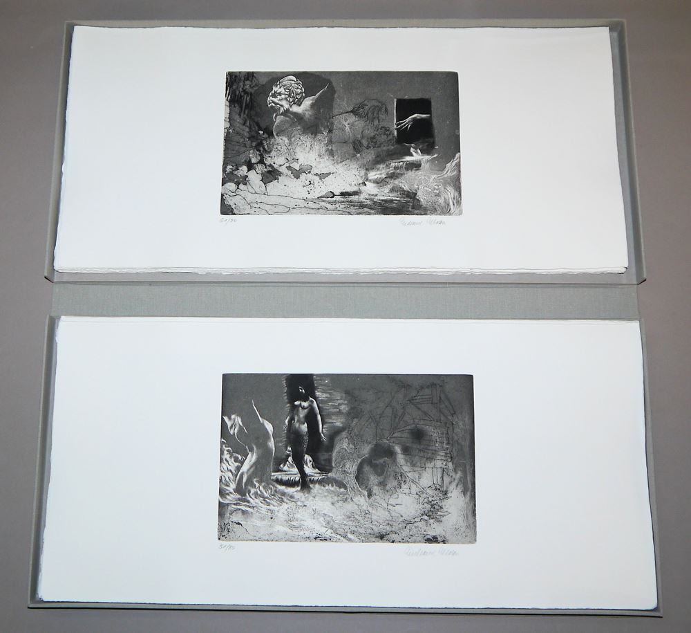 0443-Mappenwerk, "Die Innerste. Zehn Radierungen von Eberhard Schlotter zu der Erzählung von Wilhelm Raabe", mit 10 signierten Radierungen von 1989 – Bild 4