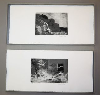 0443-Mappenwerk, "Die Innerste. Zehn Radierungen von Eberhard Schlotter zu der Erzählung von Wilhelm Raabe", mit 10 signierten Radierungen von 1989