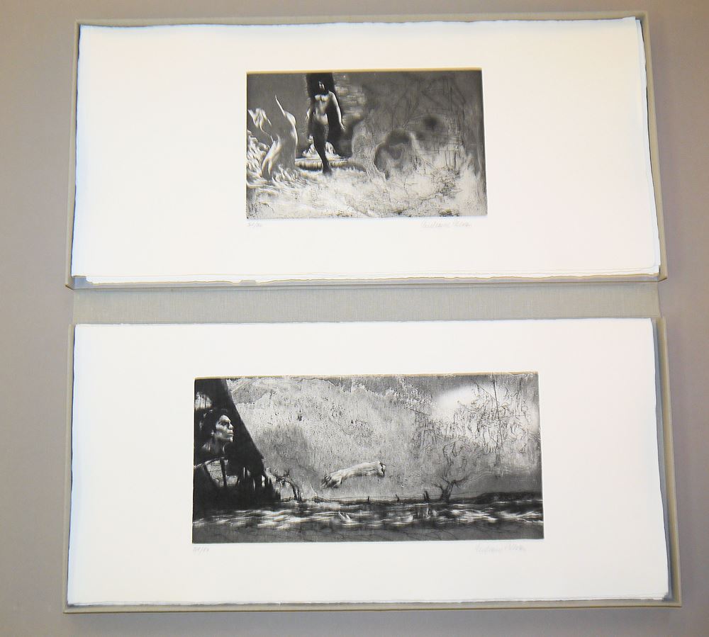 0443-Mappenwerk, "Die Innerste. Zehn Radierungen von Eberhard Schlotter zu der Erzählung von Wilhelm Raabe", mit 10 signierten Radierungen von 1989 – Bild 6
