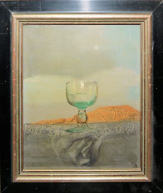 0447-Eberhard Schlotter, Glaskelch in Landschaft, Ölgemälde, gerahmt
