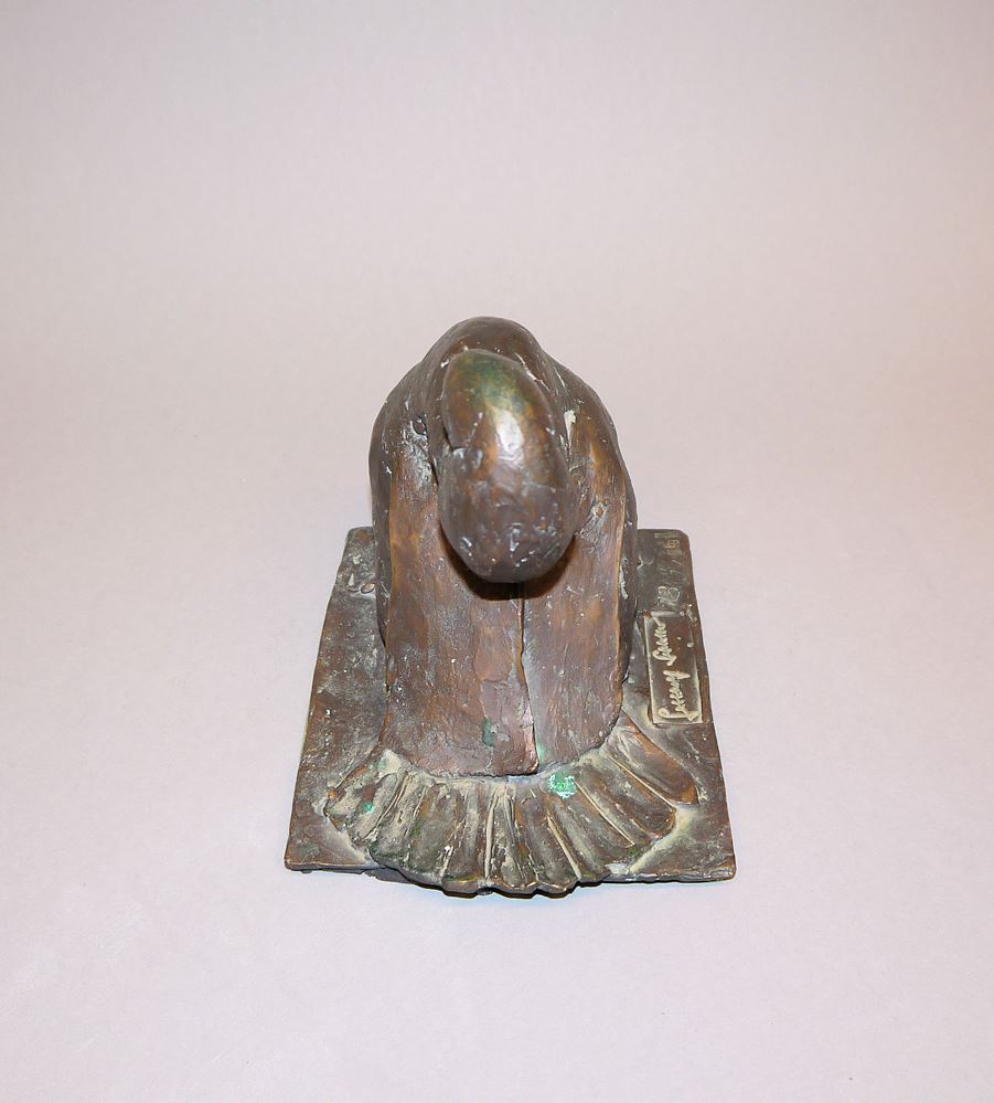 0448-Gotthelf Schlotter, Sitzende Ente, Bronzeplastik von 1978 – Bild 4