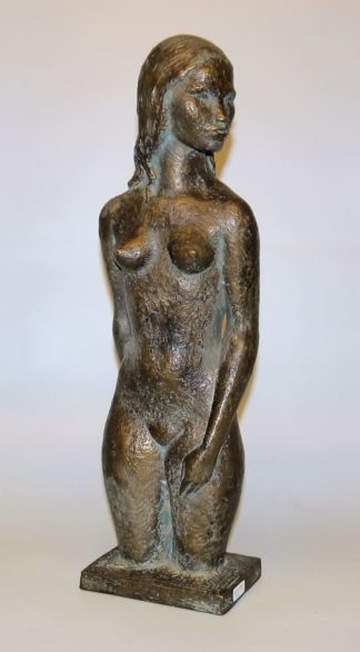 0460-Karl Seckinger, Akt einer jungen Frau, Bronzeplastik, Unikat, H 45cm