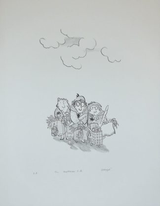 0461-Jean Jacques Sempé, Nach dem Einkauf, signierte Lithographie