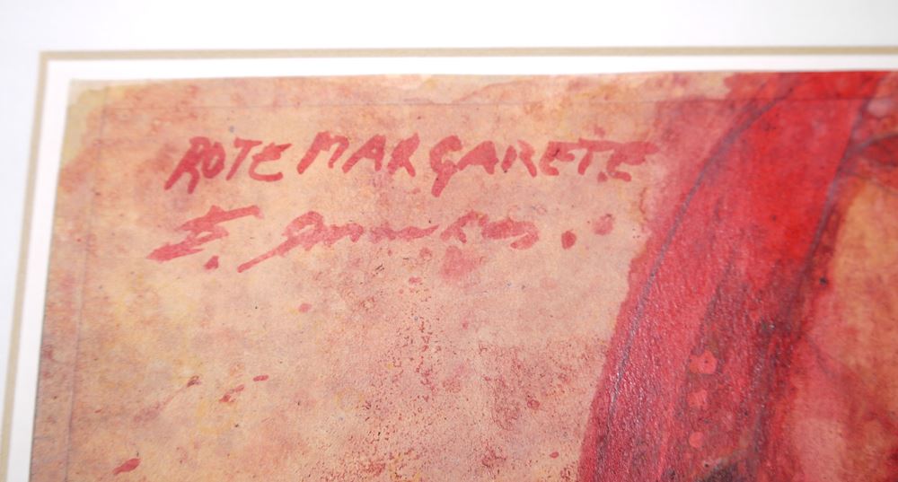 0465-Erich Smodics, "Rote Margarete", Gouache – Bild 2