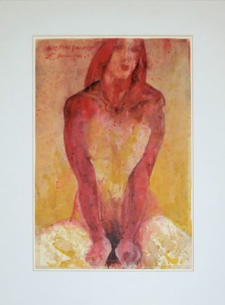 0465-Erich Smodics, "Rote Margarete", Gouache