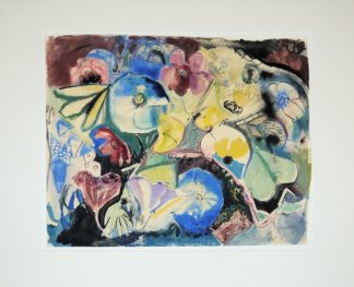 0466-Will Sohl, Prächtiges Blumenstillleben, signiertes Aquarell von 1950