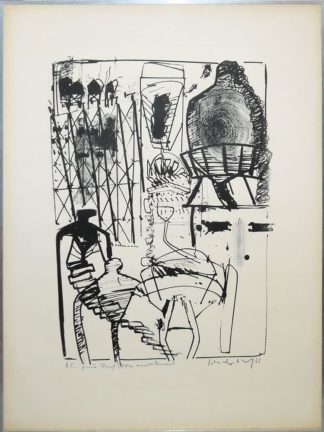 0467-K.R.H. Sonderborg, o.T., Lithographie von 1968, handsigniert, gerahmt