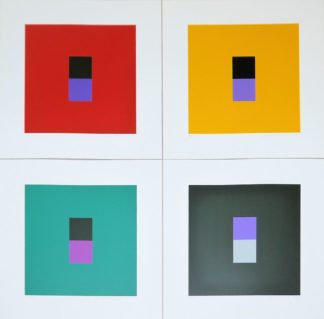 0470-Peter Staechlin, Konkrete Kunst, 4 signierte Farbserigraphien von 2000