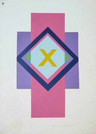 0482-Helmut Sundhaußen, 2 x konkrete Kunst, 2 große sign. Farbsiebdrucke von 1967, dazu Peter Sorge, "Does sex cause cancer", sign. Farblithographie von 1969