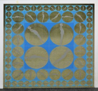 0489-Ernest Trova, Shadows Planes And Targets, Farbserigraphie auf Glas von 1971