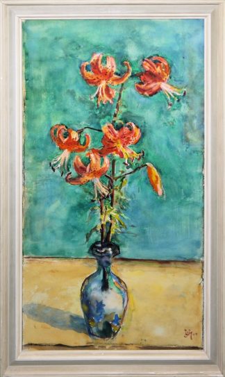 0494-Johannes Paul Ufer, Zwei Blumenstillleben, Aquarell