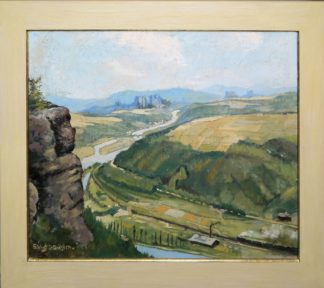0497-Siegfried Vogt, Sächsische Schweiz, Ölgemälde 1930 er Jahre, gerahmt