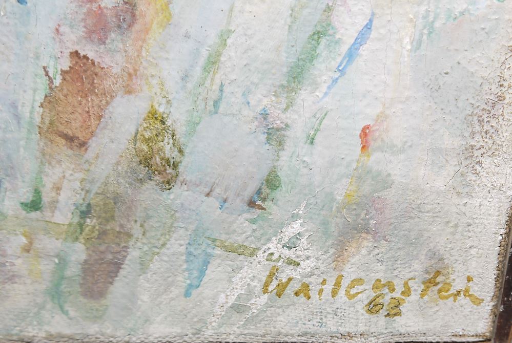 0500-Harold Wallerstein, Abstrakt-Expressiv, Ölgemälde von 1963 – Bild 2