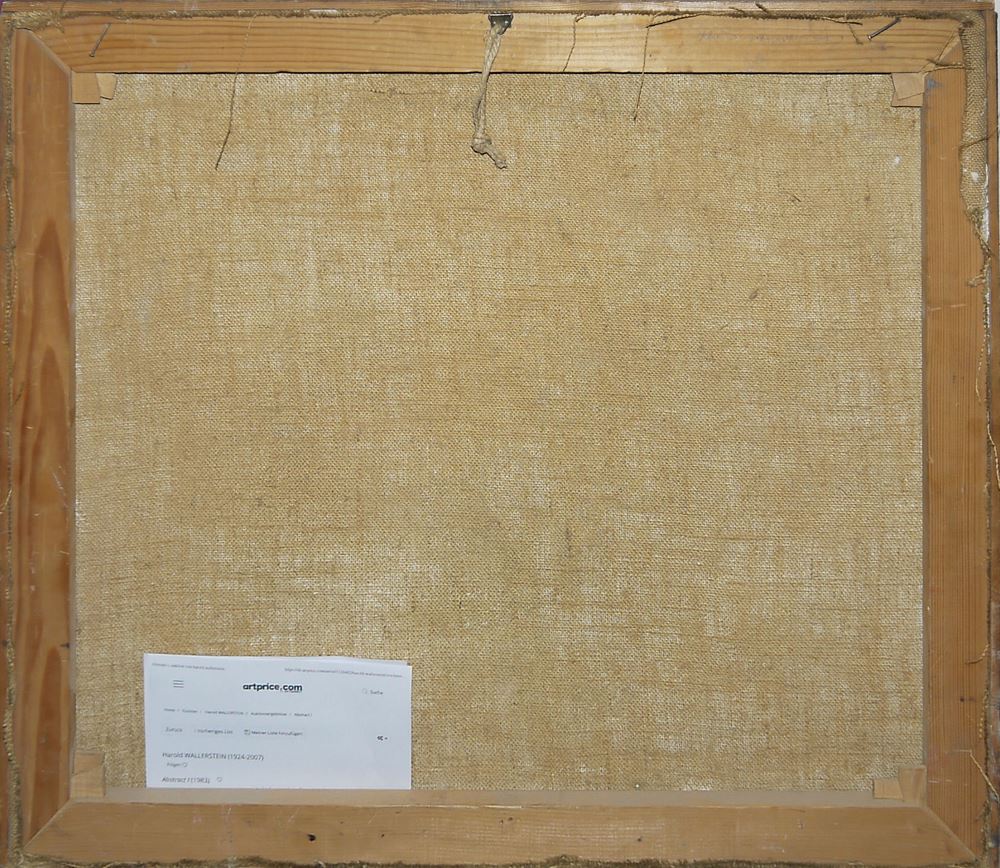 0500-Harold Wallerstein, Abstrakt-Expressiv, Ölgemälde von 1963 – Bild 3