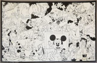 0513-Wally Wood, "Disneyland Memorial Orgy", seltenes s/w-Poster, Scherbauer Verlag Pfäffingen um 1970