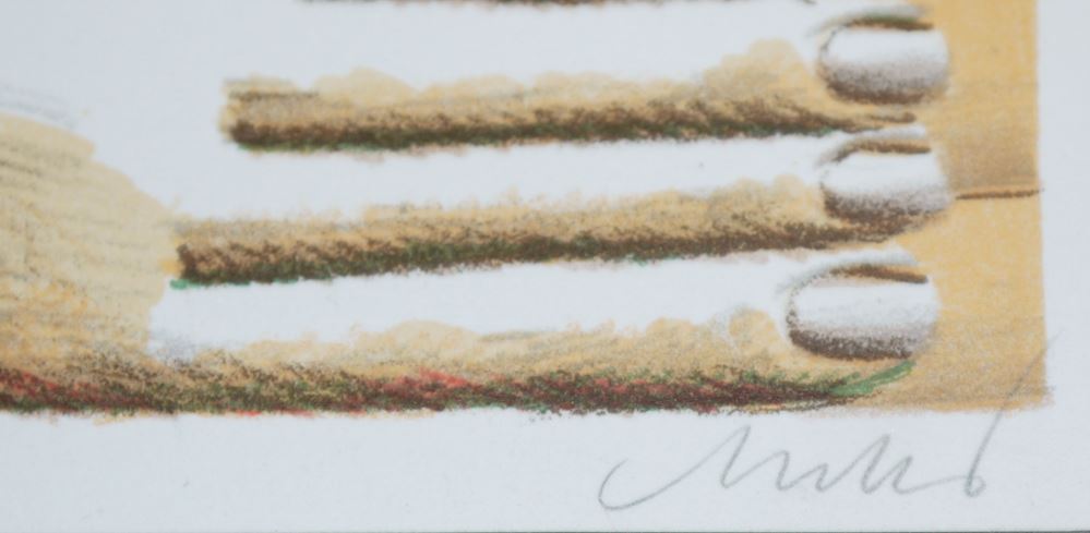 0517-Paul Wunderlich und Horst Antes, Figürliche Kompositionen, 3 signierte Farblithographien – Bild 5