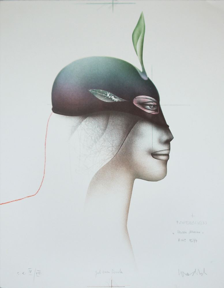 0525-Paul Wunderlich, Frauenporträts, 7 signierte Farblithographien, Probedrucke – Bild 2