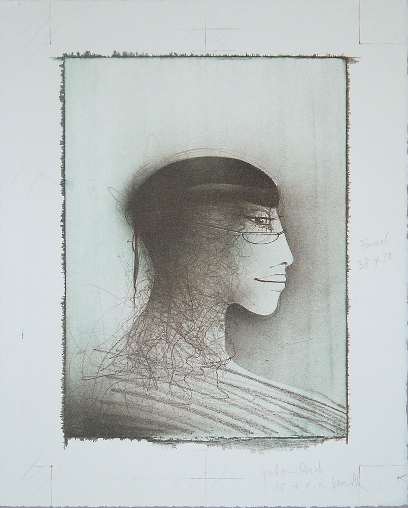 0525-Paul Wunderlich, Frauenporträts, 7 signierte Farblithographien, Probedrucke – Bild 4