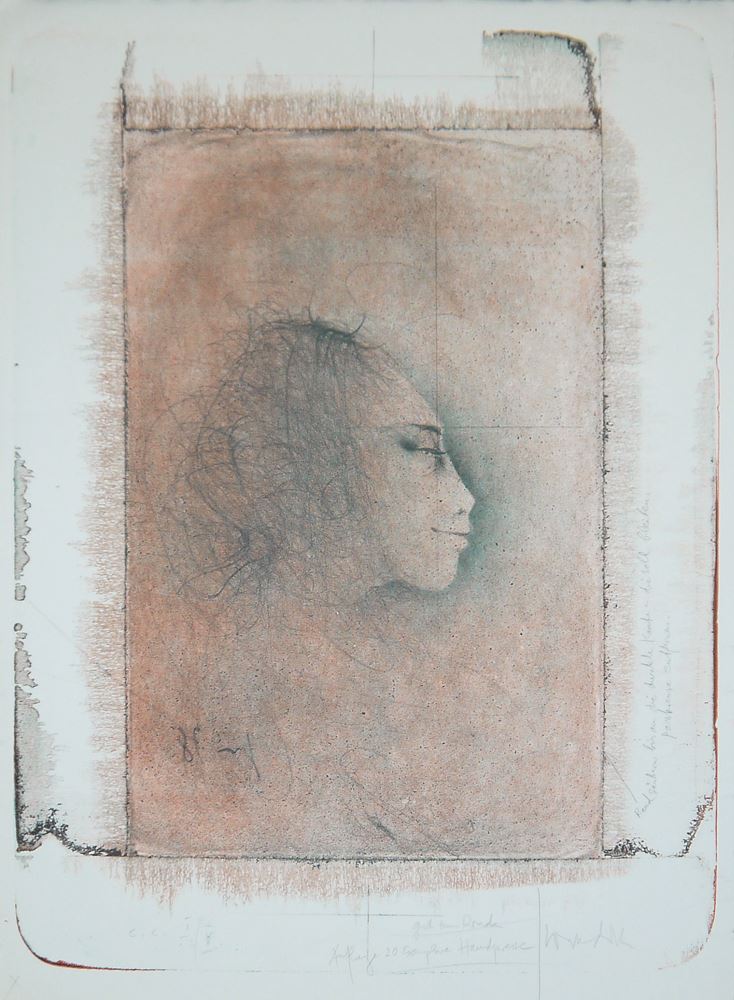 0525-Paul Wunderlich, Frauenporträts, 7 signierte Farblithographien, Probedrucke – Bild 6