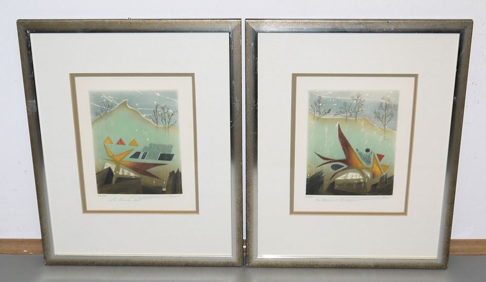 0538-Moderne Kunst mit 11 Graphiken und einer Zeichnung, u.a. von Went Strauchmann, Toulouse-Lautrec und Renée Lubarow – Bild 2