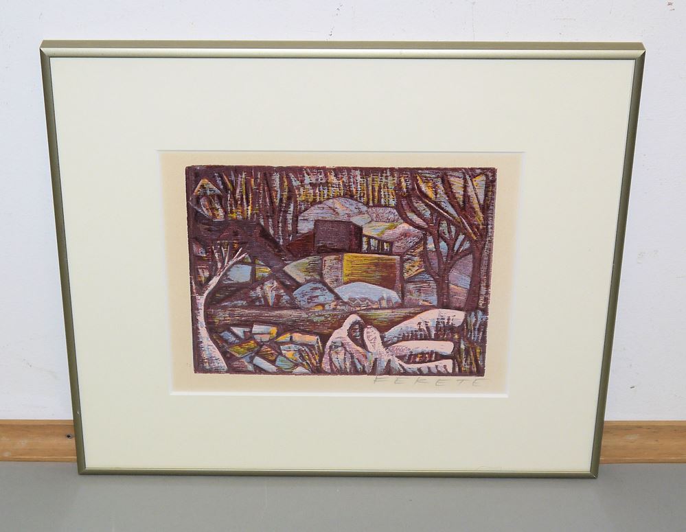 0538-Moderne Kunst mit 11 Graphiken und einer Zeichnung, u.a. von Went Strauchmann, Toulouse-Lautrec und Renée Lubarow – Bild 5