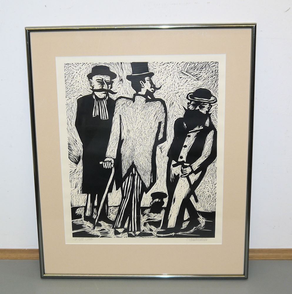 0538-Moderne Kunst mit 11 Graphiken und einer Zeichnung, u.a. von Went Strauchmann, Toulouse-Lautrec und Renée Lubarow – Bild 6