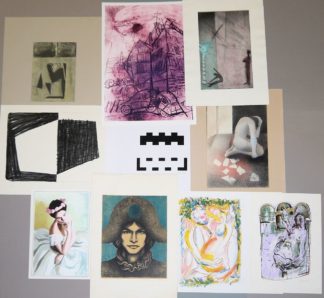 0540-10 x moderne Kunst: 7 Graphiken und 3 Zeichnungen, alle signiert