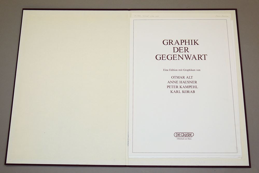 0542-6 Mappenwerke aus Nachlass: Leo Leonhard / Die Graphik der Gegenwart / Ernst Wolfhagen / Klaus Meier / Klaus Böttger / Walter Naß, insgesamt 31 Graphiken – Bild 2