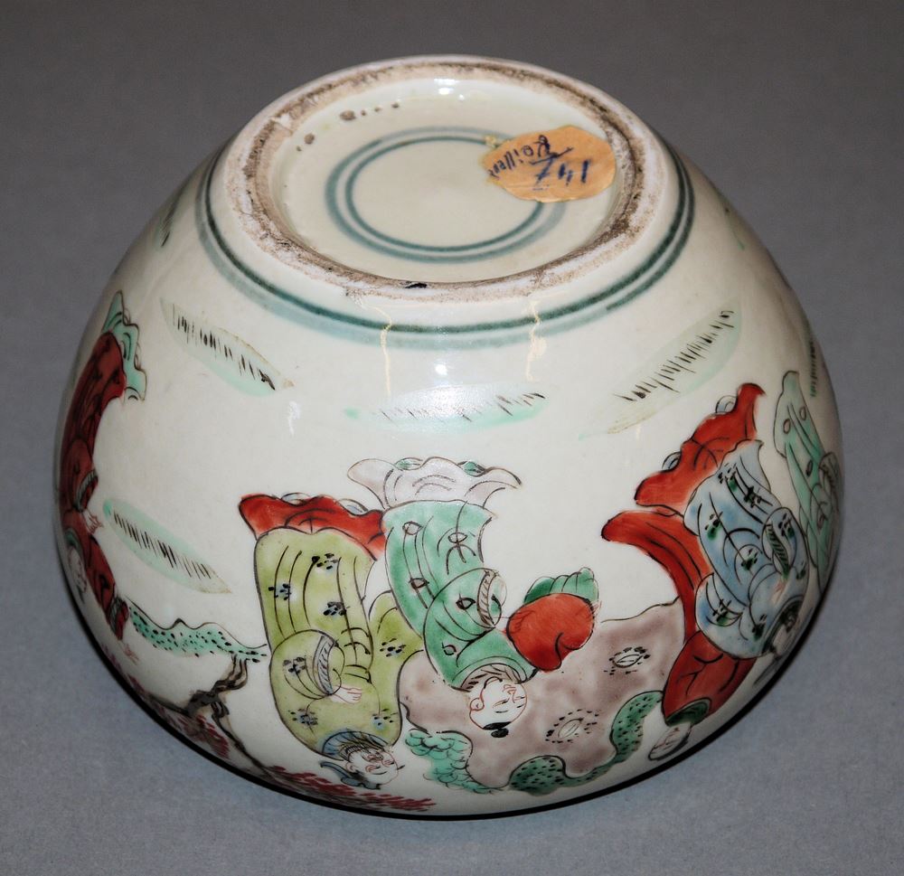 0561-Pinselwaschschale in famille verte, China 18./19. Jh. – Bild 3