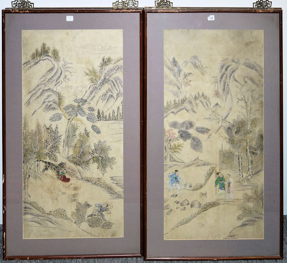 0590-Acht Tuschemalereien zu dem Thema der "Vierundzwanzig Vorbilder der kindlichen Pietät (chinesisch 二十四孝, Ershisi xiao), Qing-Zeit, China 19. Jh. – Bild 3