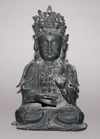 0610-Guanyin, Bronzeplastik der Ming-Zeit, China 16./17. Jh.