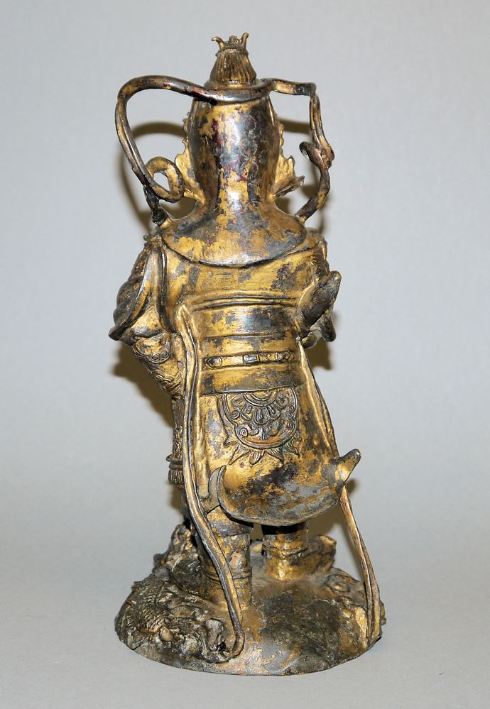 0613-Chinesische Bronzeplastik des Weituo, modern – Bild 2
