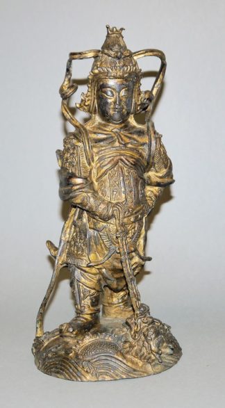 0613-Chinesische Bronzeplastik des Weituo, modern