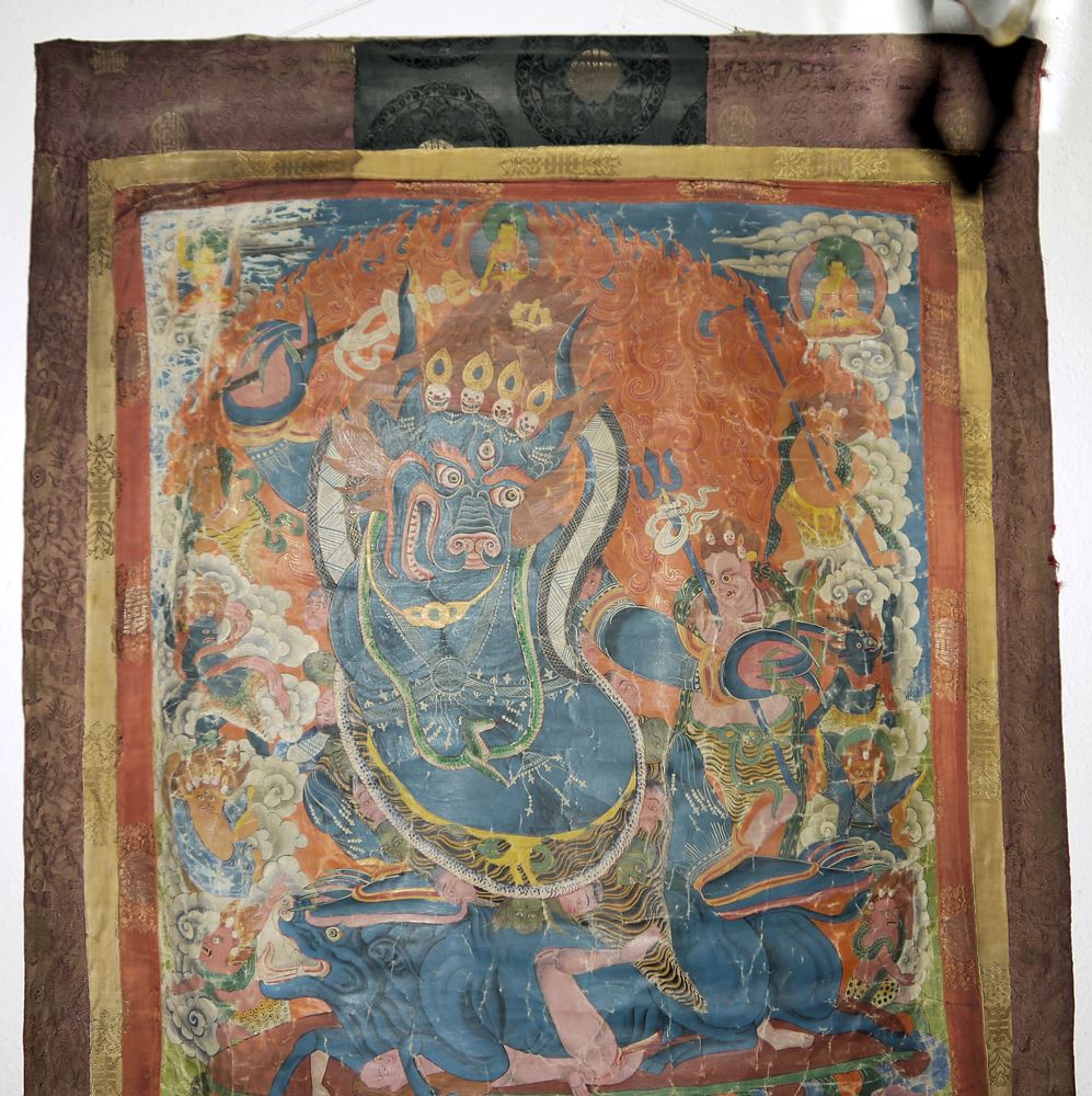 0614-Thangka des Yama Dharmaraja, Tibet um 1900 – Bild 2