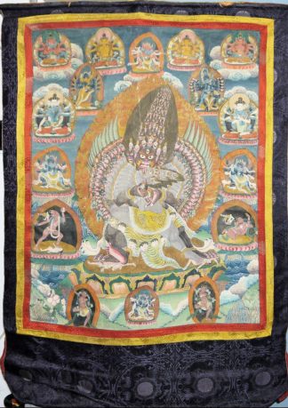 0615-Großes Thangka des Chemchok Heruka, Tibet/Nepal 20. Jh.