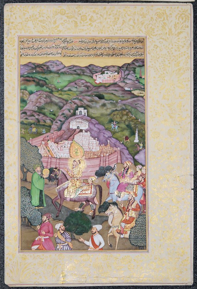 0623-Vier herausragende Miniaturen nach Meisterwerken der Moghul-Buchmalerei, Indien 20. Jh. – Bild 3