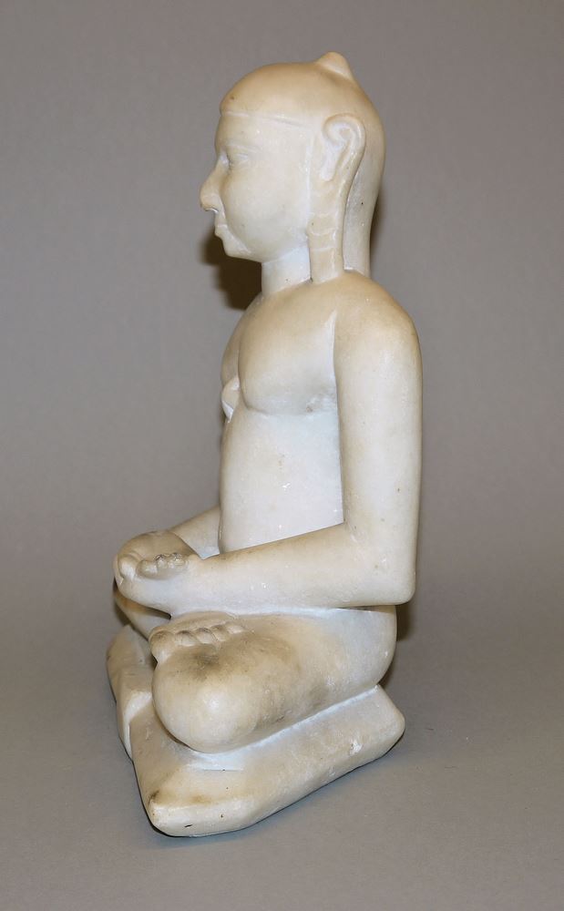 0629-Marmorskulptur eines Jain Tirthankara, Nord-Indien ca. 16.-18. Jh. – Bild 2