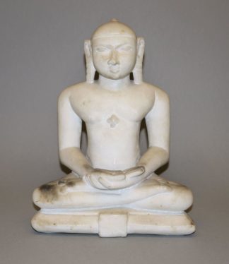 0629-Marmorskulptur eines Jain Tirthankara, Nord-Indien ca. 16.-18. Jh.