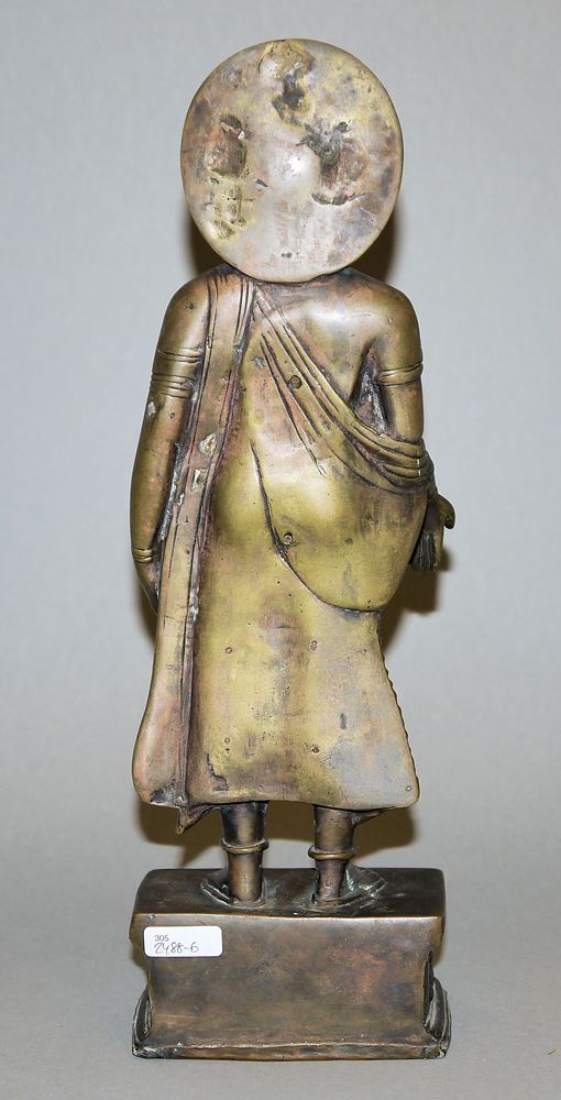 0631-Bronzeplastik eines Bodhisattva im Gandhara-Stil, Indien 20. Jh. – Bild 2