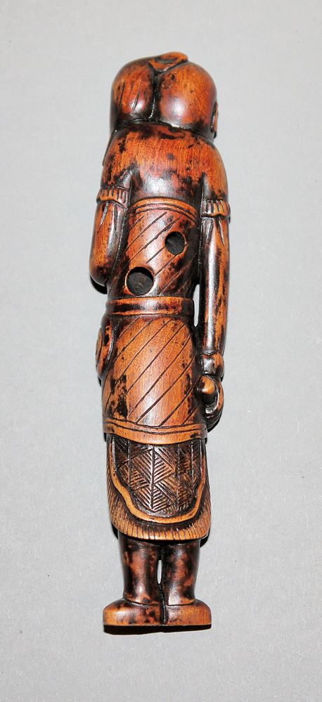 0657-Japanische Holz-Netsuke eines Sennin mit Ratte – Bild 2