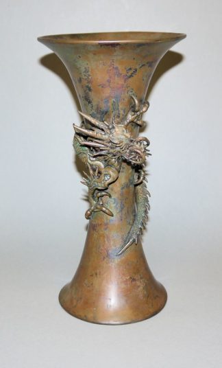 0666-Drachenvase aus Bronze, Meiji-Zeit, Japan um 1900