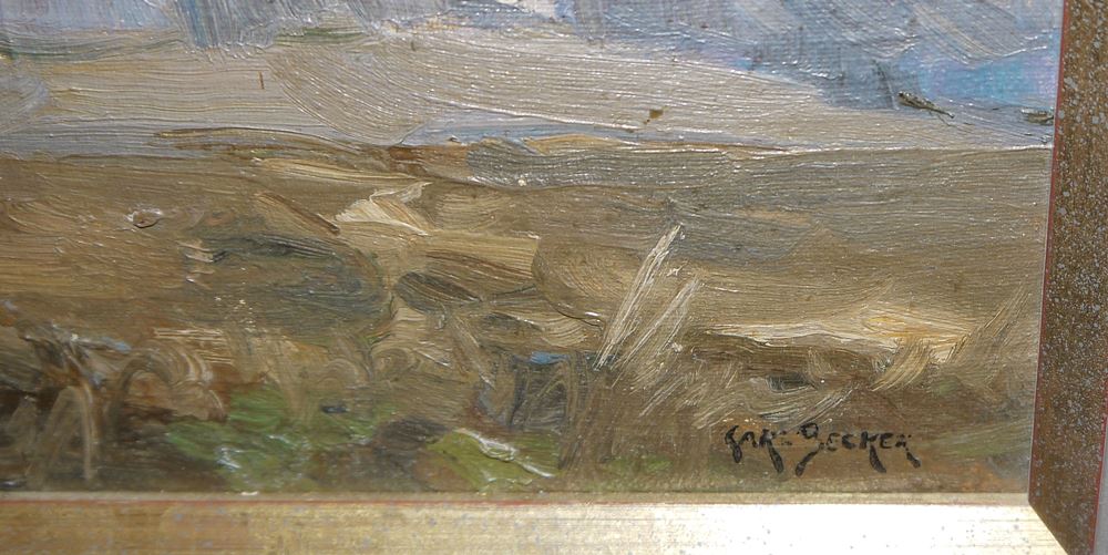 0680-Carl Becker, Gebirgslandschaft, Ölgemälde – Bild 2