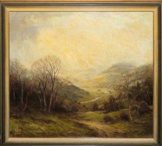 0681-Gustav Behre, "Vorfrühling im Sauerland - Blick vom Kahlen Asten", Ölgemälde, gerahmt