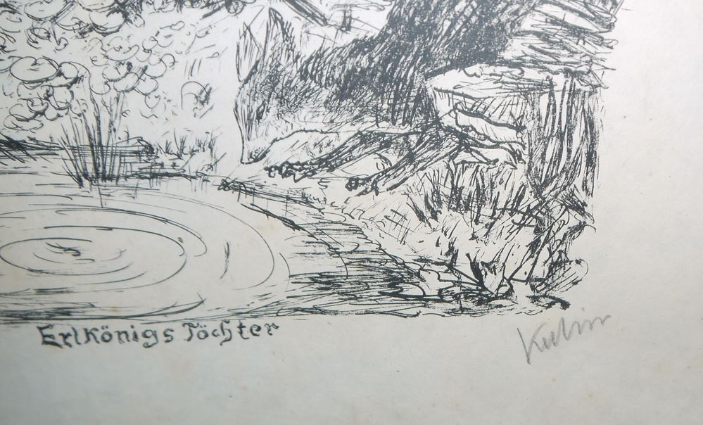 0713-Alfred Kubin, "Erlkönigs Töchter", signierte Lithographie, gerahmt – Bild 2