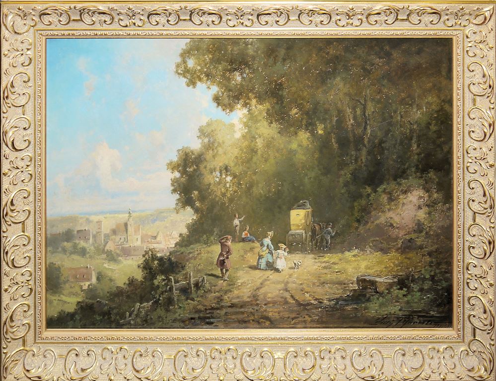 0721-Willy Moralt, "Post im Walde", Ölgemälde, gerahmt – Bild 2