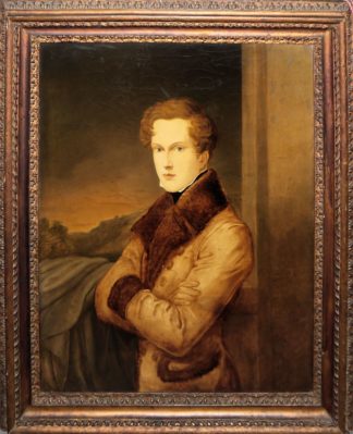 0723-Halbporträt des Napoleon II., Herzog von Reichstadt, repräsentatives Ölgemälde des 19. Jhs. im Originalrahmen, dazu die Monographie von Gerd Holler "Napoleons Sohn"