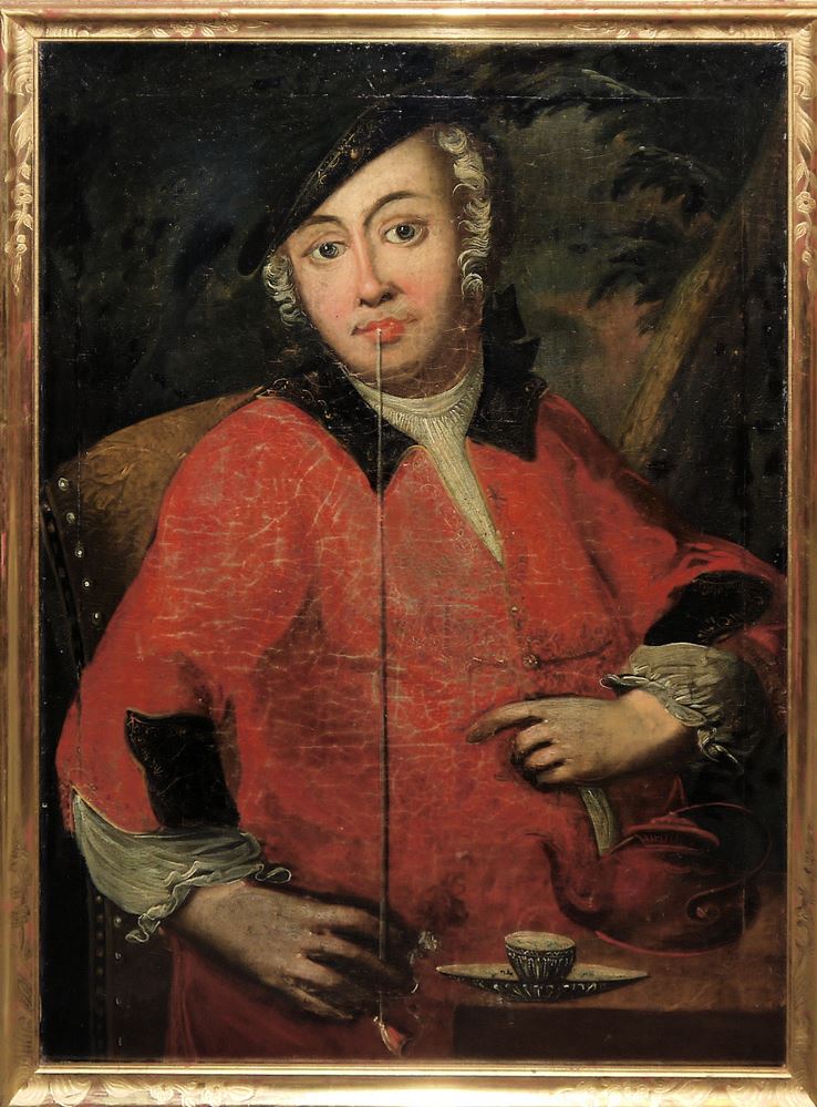 0728-Porträts einer galanten Dame & eines edlen Herrn, Paar Ölgemälde um 1700, Gegenstücke, beide gleich gerahmt – Bild 3