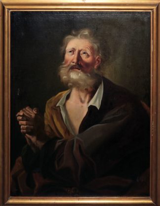 0734-José de Ribera Umkreis, Der büßende Petrus, Ölgemälde um 1650, gerahmt